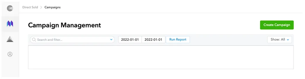 Direct Sold: Campaigns. Campaign Management.
