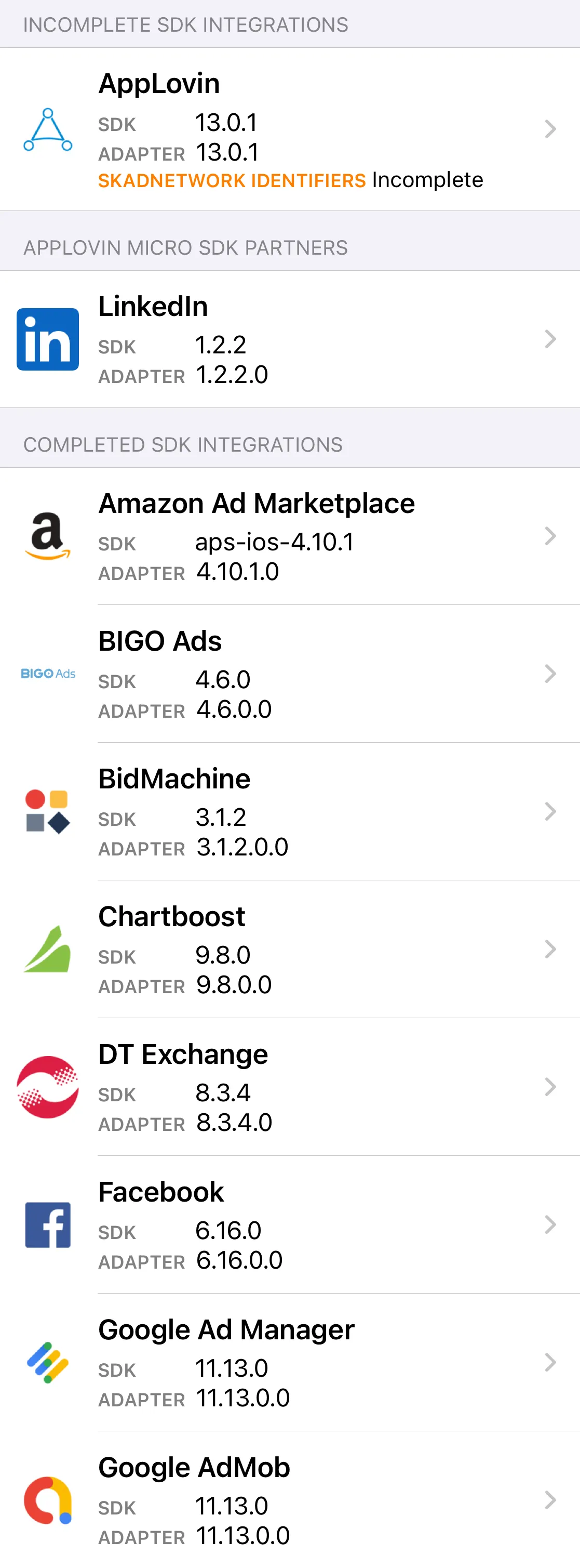 Network Integrations