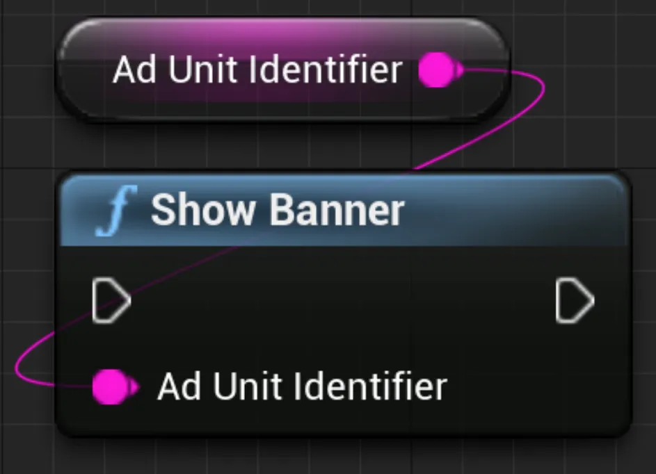 Ad Unit Identifier. Show Banner: Ad Unit Identifier.