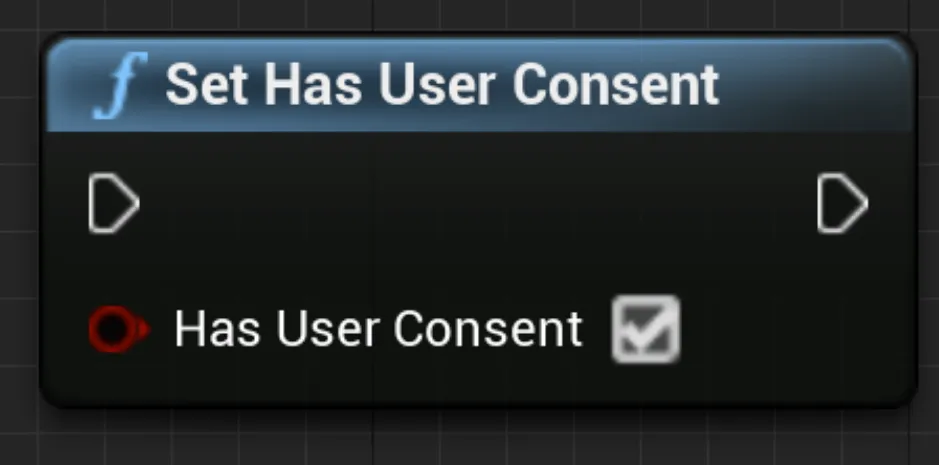 Set Has User Consent. Has User Consent ☑.